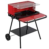 Zerone - Barbacoa de camping con carro de carbón vegetal, portátil, barbacoa portátil, para exterior, camping, antiadherente, de acero inoxidable, con accesorios para barbacoa