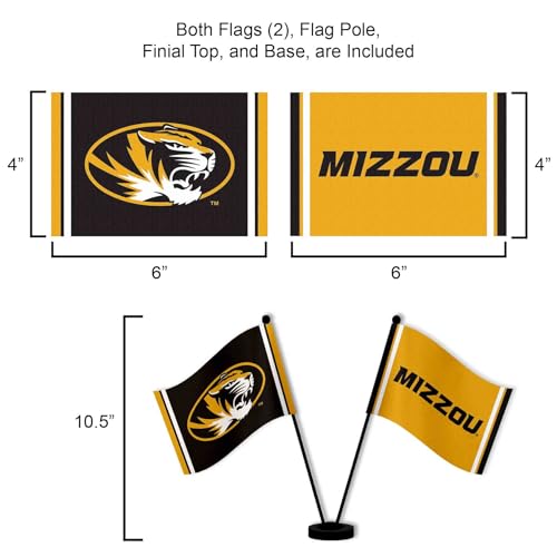 Drapeaux de bureau Missouri Tigers mini pavillon de table