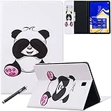 Galaxy Tab S4 10.5 Case, Newshine Premium Leather Lightweight Flip Stand Cover with Card Cash Pocket for Samsung Galaxy Tab S4 10.5 2018 Model SM-T830/T835/T837 Tablet, Baby Panda