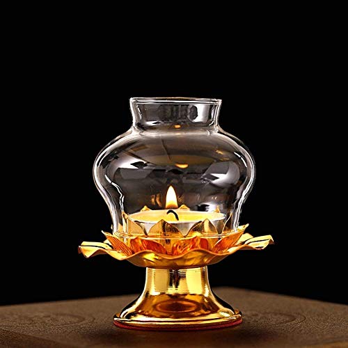 Preisvergleich Produktbild Candlestick Butter Lampenhalter Innenlampe Legierung wasserdichte Lotus Lampe Home Decoration Glas (2er Set)