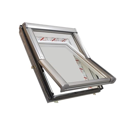 Dachdecker Favorit Roto Dachfenster aus Kunststoff mit Eindeckrahmen und Wärmedämmung (74 x 98)