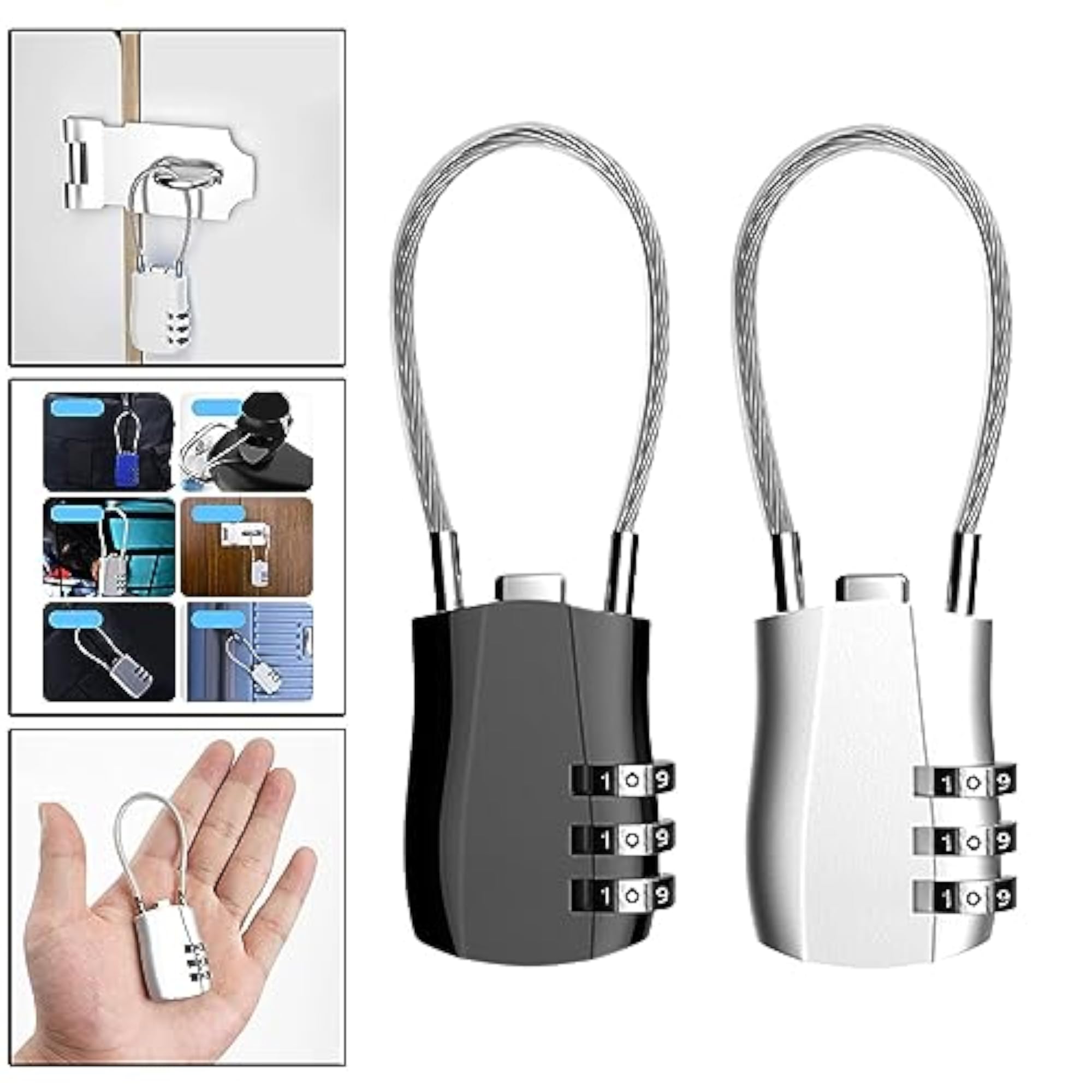 3 Digit Combination Lock for Cabinets, Bags, Luggage