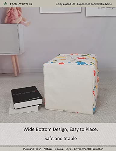 Onoev Square Folding Laundry Basket, Waterproof Canvas Basket,Gift Basket,Suitable For Children's Room,Office,Clothes,Toys Storage（Dinosaur Paradise） #TOP5