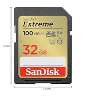 SanDisk Extreme SDHC UHS-I Speicherkarte 32 GB (V30, 100 MB/s Übertragung, U3, 4K UHD Videos, wasserdicht, stoßfest, temperaturbeständig) – Ansicht 7