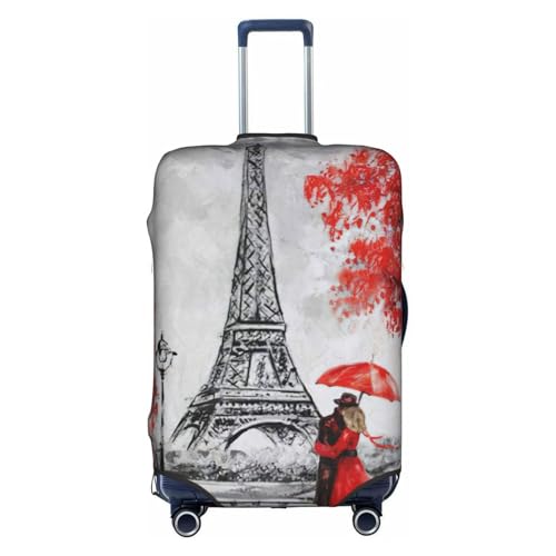 Housse de bagage XL Paris Tour Eiffel blanche pour protéger et repérer votre valise