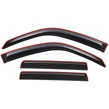 Lightronic Extra Durable Clip-on in-Channel Auto Vent Window Visor, Fits 1996-2002 Toyota 4Runner, UV Protection Rain Guard, Original Wind Deflector, No-Drill Easy Install, Dark Smoke, 4-Pcs