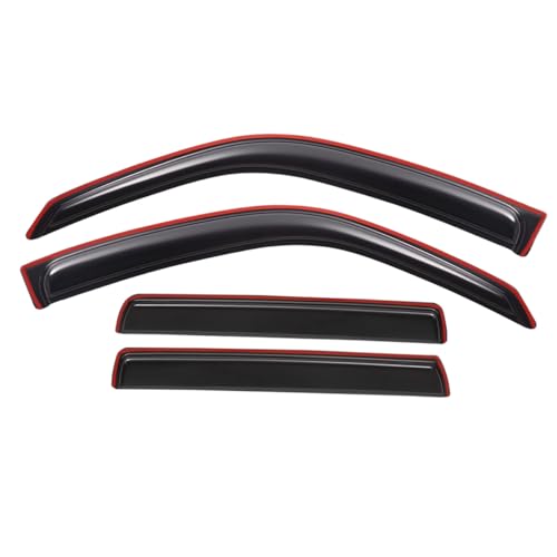 Lightronic Extra Durable Clip-on in-Channel Auto Vent Window Visor, Fits 1996-2002 Toyota 4Runner, UV Protection Rain Guard, Original Wind Deflector, No-Drill Easy Install, Dark Smoke, 4-Pcs