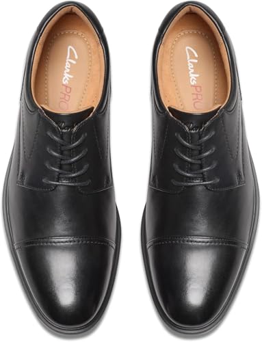 Clarks Clarks Men's Eldredge Cap Loafer, Black Leather, Size 11.5 Wide