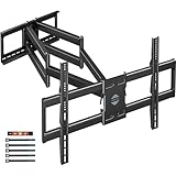 BONTEC TV Wall Bracket for 60-110 Inch TVs, Holds Up to 125kg, Heavy Duty Steel Wall Mount, Extends Up to 1016mm, Max VESA 800x600mm, Swivel and Tilt Wall Bracket with Dual Arms, Full Motion Design