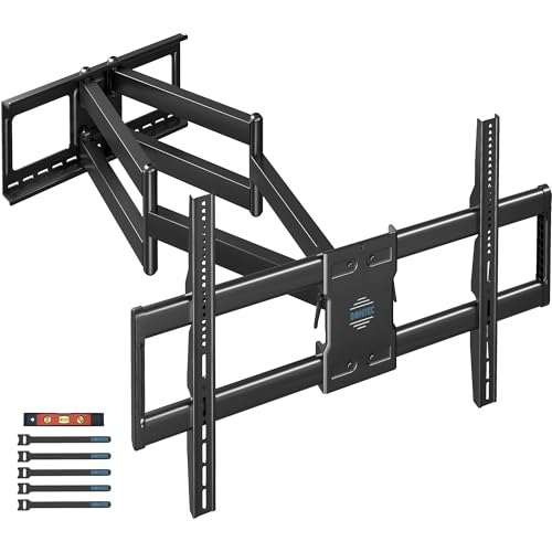 BONTEC TV Wall Bracket for 60-110 Inch TVs, Holds Up to 125kg, Heavy Duty Steel Wall Mount, Extends Up to 1016mm, Max VESA 800x600mm, Swivel and Tilt Wall Bracket with Dual Arms, Full Motion Design