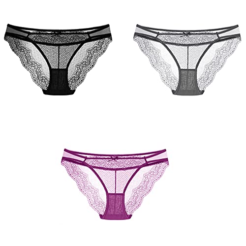 Culotte de bikini sexy WENJUN en dentelle invisible et confortable taille M