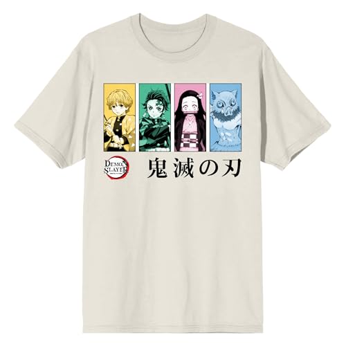 Demon Slayer SSN 1 Monochromatic Group Framed on Tofu Adult Crew Neck Short Sleeve T-Shirt