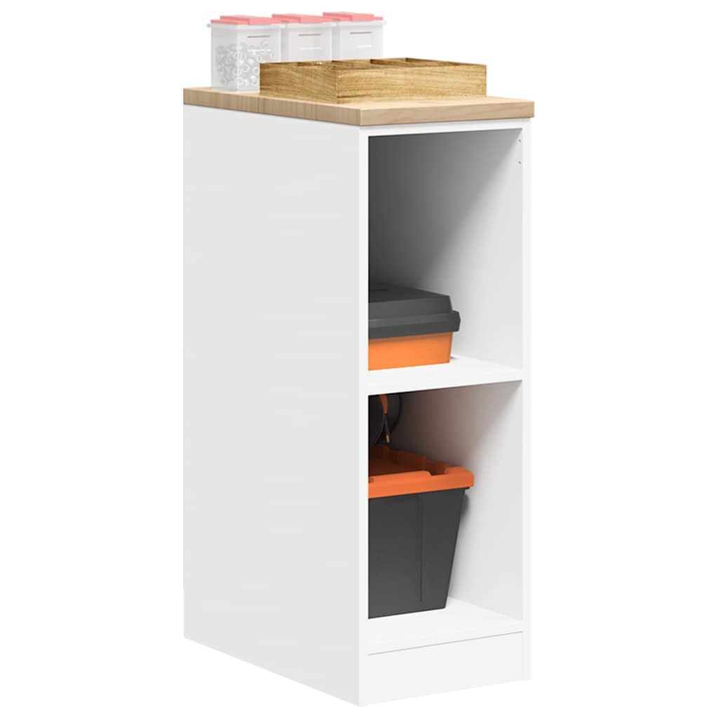 vidaXL Garagen-Aufbewahrungsschrank Weiß 30x51x85 cm Massivholz Kiefer, Schrank, Werkzeugschrank, Lagerschrank, Garagenschrank, Aufbewahrungsschrank