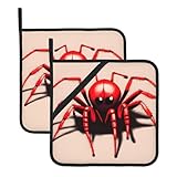 Tapis d'isolation thermique de cuisine mignon petite araignée rouge : 20,5 x 20,5 cm. Ce tapis d'isolation thermique de cuisine combine style et praticité, répondant parfaitement à tous vos besoins de cuisine.