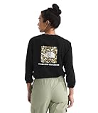 The North Face Women's Evolution Floral Box NSE Long Sleeve Tee | Regular Fit Everyday Shirt with Logo Graphic & Set in Sleeves TNF Black