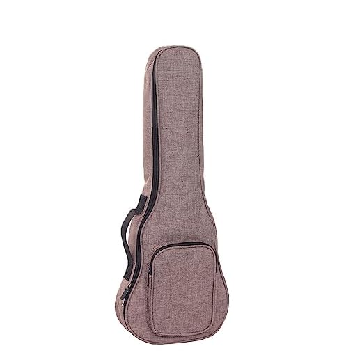 Surwin Funda Ukelele Soprano 21”/23”/26” Pulgadas Ukelele Gig Bag Bolsa Acolchada Grueso Ukelele con Correas de Relleno, Ajustables Estuche para Ukelele Mochila (21 Pulgadas,Marrón claro)