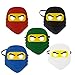 000 Maske Ninja Masken Ninja Warrior kinder masken Geburtstag Deko Ninja Halbmasken Cosplay Halloween Maskerade Kindergeburtstag Partyzubehör