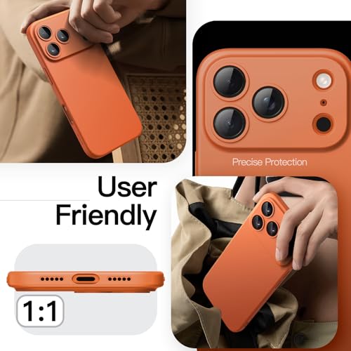 Image of JETech Slim Case for iPhone 17 Pro 6.3-Inch, Ultra-Thin Lightweight Minimalist Phone Cover with Camera Lens Protection, Matte Anti-Fingerprint Finish (Orange)