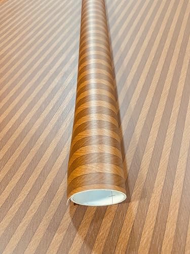 Image of WALLMATE Self Adhesive Wood Grain Wallpaper Vinyl Furniture Sticker Wood Wallpaper Kitchen Wallpaper Wooden Door Desktop Wallpapers (Fluted Wooden, 12x62 Inch)