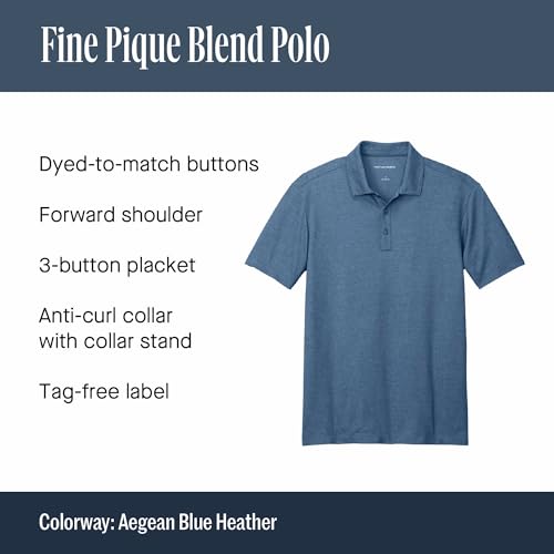 Port Authority Fine Pique Blend Polo Shirt miniatura 5