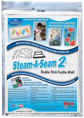 Warm Company Steam-A-Seam 2 Double Stick Fusible Web-9"X12" Sheets 5/Pkg