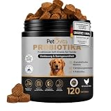 PetOvīta Probiotika für Hunde, 120 Soft Chews mit Hühnchengeschmack, Verdauung & Darmgesundheit...