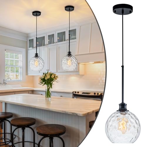 Glass Pendant Light Fixtures, Black Globe Pendant Lights Kitchen Island