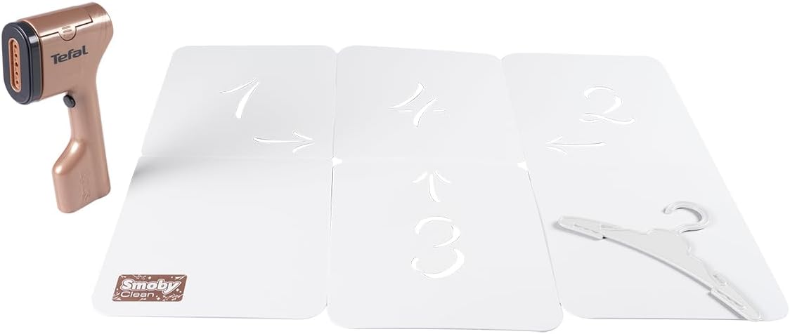 Smoby - Tefal - Steamer and Fold Set - Steamer with Steam Function, Belt, Clothes Folding - From 3 Years