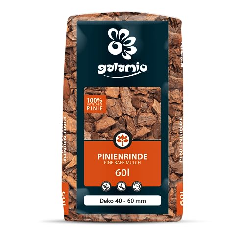 Pinienrindenmulch Galamio 40-60mm 60l Sack – Deko für Garten und Terrarium