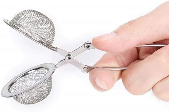 Ball Shaped Squeeze Handle Tea Infuser | Ideal for Steeping Leaf Teas, Flowers & Herbs | Durable & Convenient | Green Tea Infuser | Tea Strainer | Tea Filter | Tea Infuser