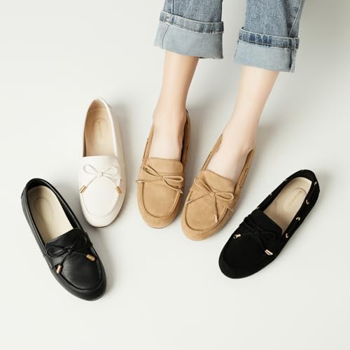 Image of Vespiero Loafers for Women Slip On Flats Comfortable Business Dressy Casual Non Slip Work Walking Office Loafers Shoes