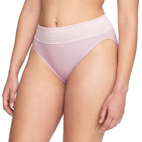 Image of Warner's Women's No Pinching, No Problem Dig-free Comfort Wait With Lace Microfiber Hipster 5609j