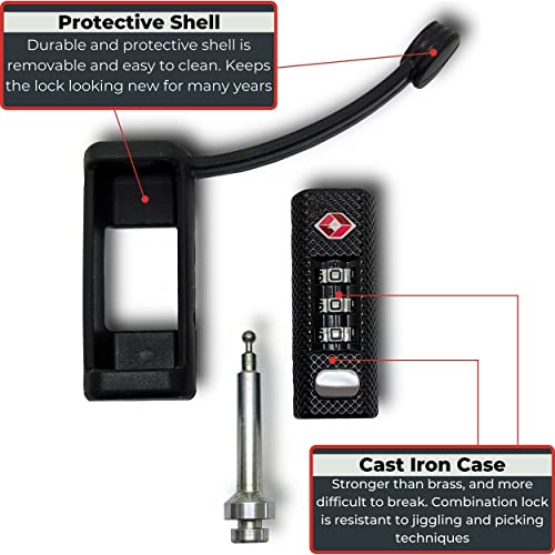 Cedar Mill Fine Firearms Security Package - Tsa Approved Green Gun Pistol Case And Two Single Monoshaft™ Padlocks - Ds3Tek #TOP2