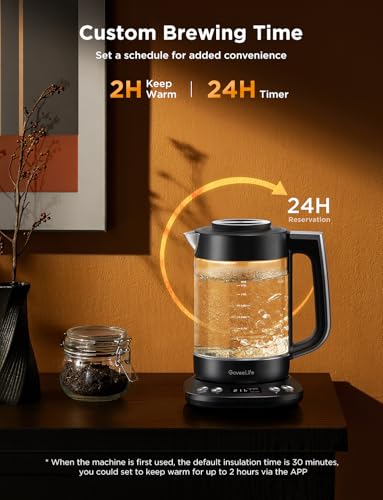 GoveeLife-Smart-Electric-Kettle-with-Tea-Infuser-for-Loose-Leaf-Tea-17-L-Electric-Tea-Kettle-with-Brewing-Program-Variable-Temperature-Control-2-H-Keep-Warm-Auto-Shut-Off-BPA-Free-Black GoveeLife Smart Electric Kettle with Tea Infuser for Loose Leaf Tea 17 L Electric Tea Kettle with Brewing Program Variable Temperature Control 2 H Keep Warm Auto Shut Off BPA Free Black
