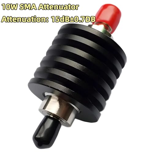 Image of 15dB 10W SMA RF Attenuator DC-3GHz - 50 Ohm Fixed Coaxial Attenuator with SMA Male to Female Connector for Ham Radio, 5G Testing & Signal (15DB)