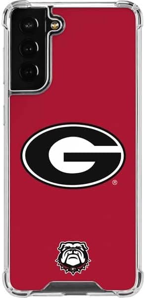 Skinit Clear Phone Case Compatible with Galaxy S22 Plus - Officially Licensed University of Georgia Bulldogs Design