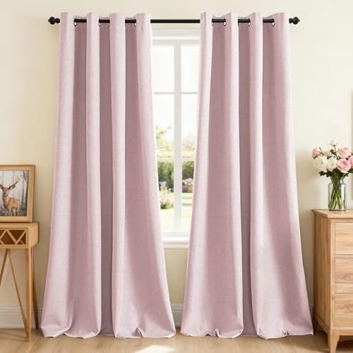 PrinceDeco 100% Blackout Curtains for Bedroom 84 Inches Length 2