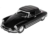 Fahrzeug ist ca 18 cm lang Welly Citroen DS19 Schwarz Soft Top Cabrio 1/24 Modell Auto
