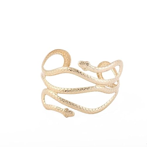 Mode Steampunk Schlange Weit Geöffnet Armreifen Gold Farbe Metall Manschette Armband Armbänder & amp; Armreif für Frauen Handgelenk Punk Schmuck Convenient Handled
