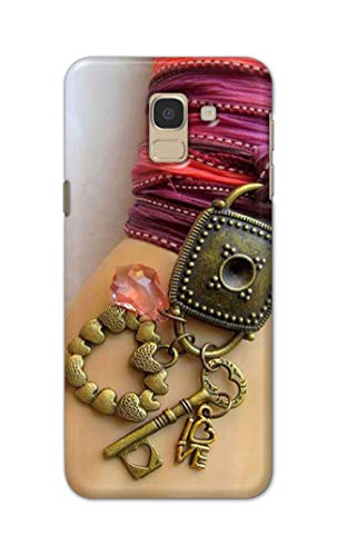 Image of Girl Hand with Keychain Hard Back Case Cover for Samsung Galaxy J6 (2018) (5.6 inch) / Samsung On 6 (2018), J600F / DS Back Cover -(J5) VNS2228