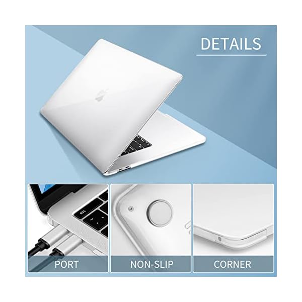 FYY Hülle Kompatibel mit MacBook Air 13.6 Zoll M2 2022 A268 mit Touch ID,Schalen Plastik Koffer Kompatibel für Mac Air M2 13.6 Schutzhülle,Ultradünne – Bild 3