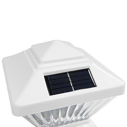18 Pack White Outdoor Garden 4 x 4 Solar LED Post Deck Cap Square Fence Light Landscape Lamp Lawn PVC Vinyl Wood