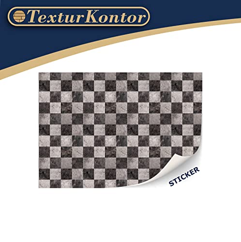 Dollhouse Tile Stickers 3 Sheets 1:12 Scale (Marble Checkerboard)