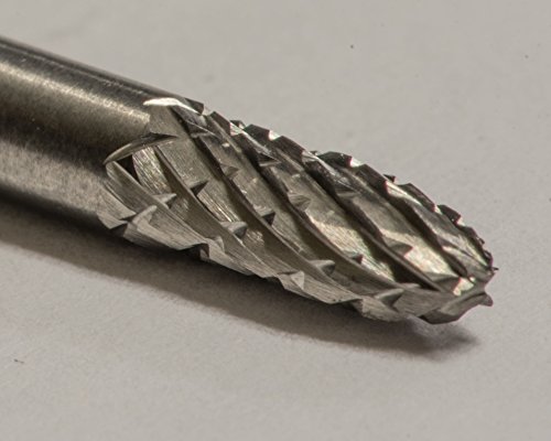 Fresa de carburo sólido doble corte SF-41 1/8" x 1/4" miniatura 4