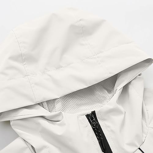 Rain Coats for Women Waterproof Lightweight Hooded Windbreaker Zip Up Travel Jackets Outdoor Raincoat with Pockets3