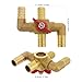 Four Way Copper Car Heating Water Valve Manual Control Heater Core Bypass Ball Automotive Parts Solid Brass