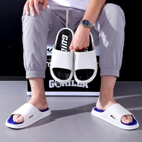 Premium Comfort Two-color Cool Sildes Sandals Summer Slippers For Men Non Slip Yoga Mat Flip Flops Indoor Outdoor Footwear2