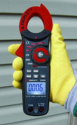 Image of Triplett 9325 True RMS 6000 Count Clamp-On Digital AC /DC Meter with Certificate of Calibration to NIST