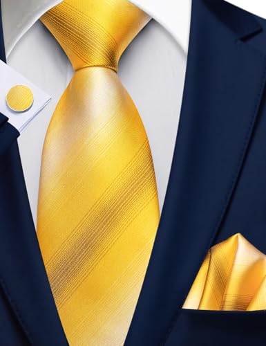 Image of Barry.Wang Plaid Ties Checkered Mens Silk Necktie Handkerchief Cufflinks