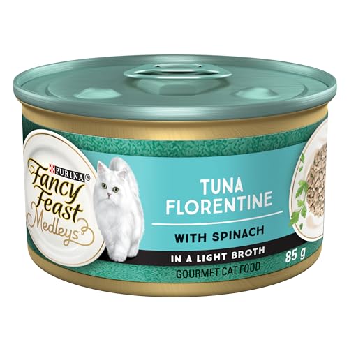Fancy Feast Medleys Wet Cat Food, Tuna Florentine – 85 g Can (24 Pack)